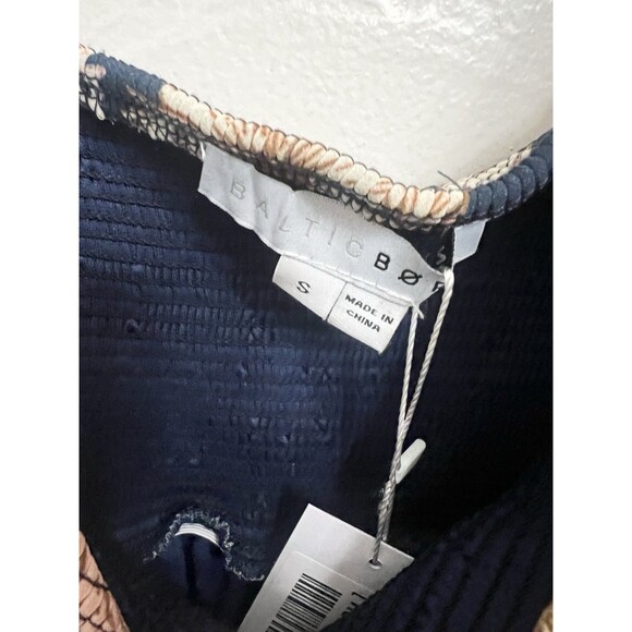 Baltic Born Floral Chiffon Mini Dress Smocked Cottagecore Whimsigoth S New - Picture 4 of 10